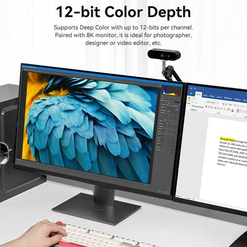 Cabo Conversor DisplayPort 1.4 8K Vention HCFLH/ DisplayPort Macho para Mini DisplayPort Macho/ 2m / Preto