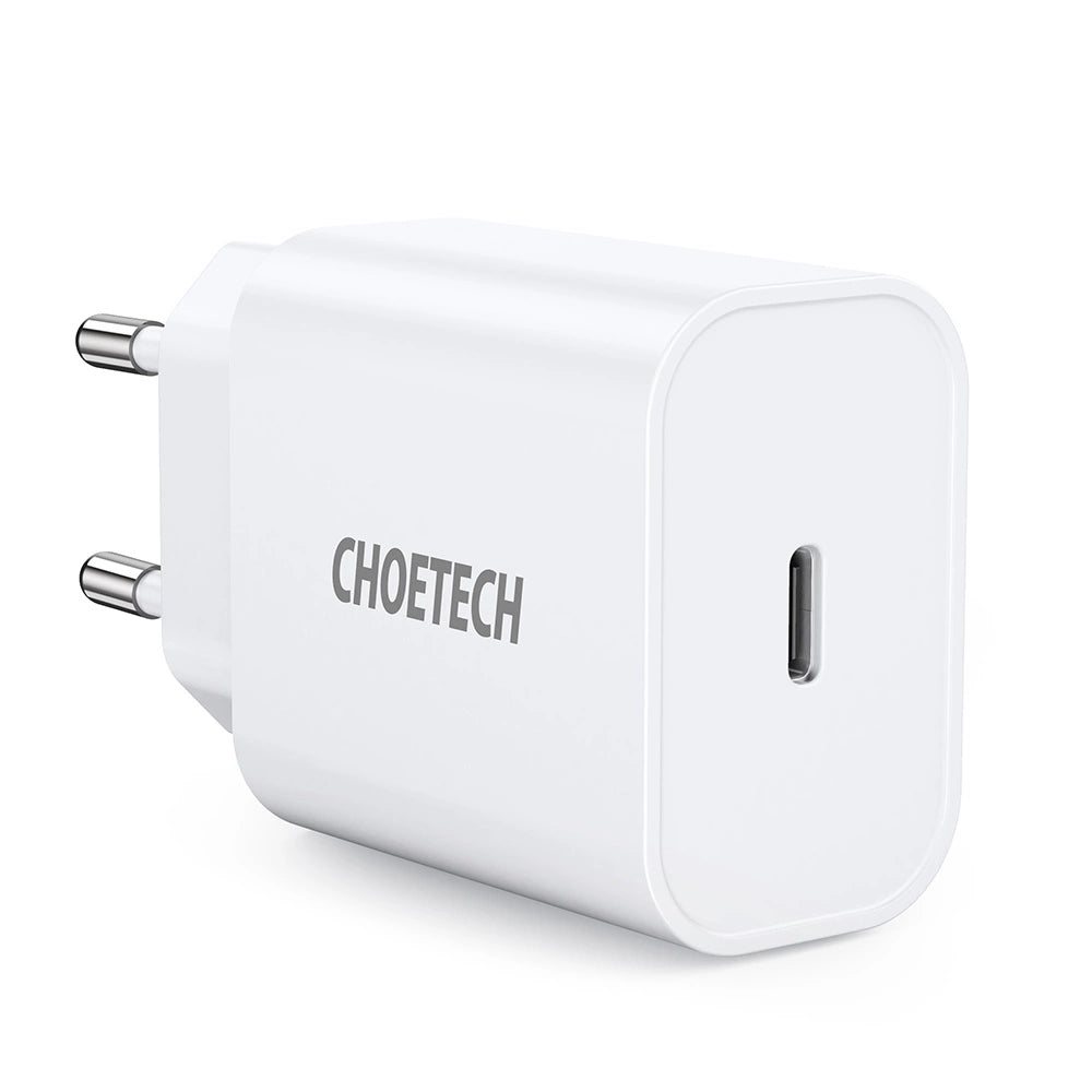 Carregador de Tomada Choetech Q5004 USB-C / 20W / Branco