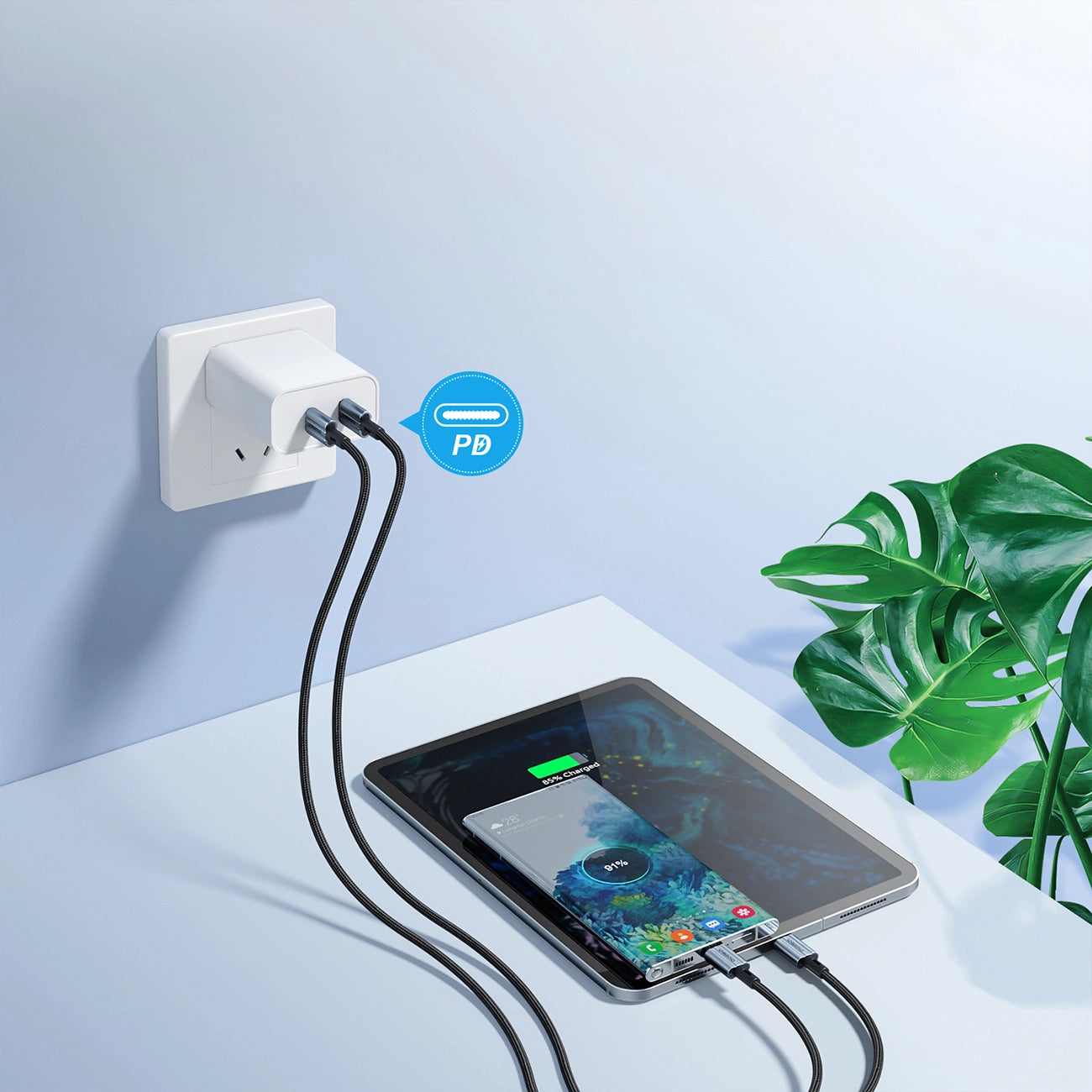 Cabo USB-C para USB-C Choetech XCC-1014, PD 60W, 1.2m (Preto)