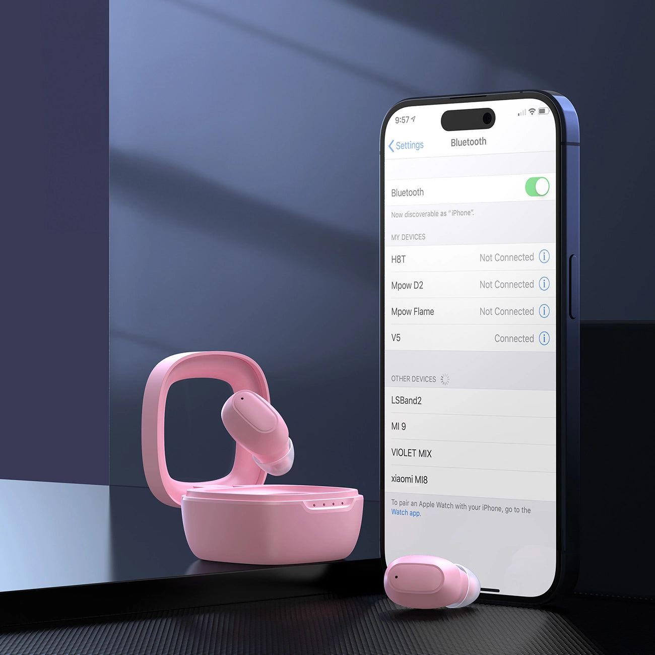 Headphones Choetech MEMS Wireless TWS Bluetooth 5.3 / Rosa