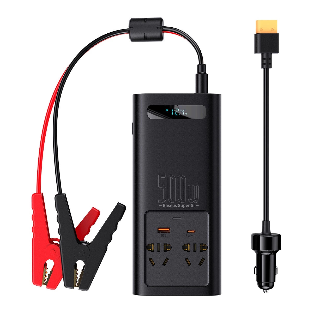 Inversor para Automóvel BASEUS 150W 12V / 500W 220V Fichas EU/CN