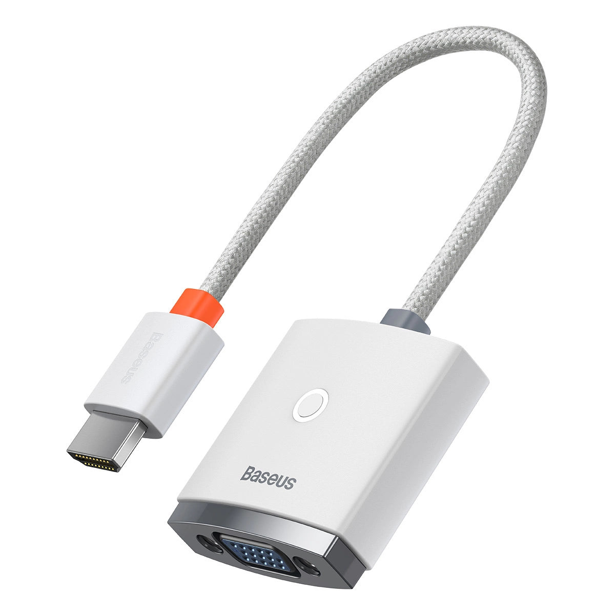 Adaptador Baseus HDMI Macho para VGA Fêmea + mini jack 3.5mm / WKQX010102 / Branco