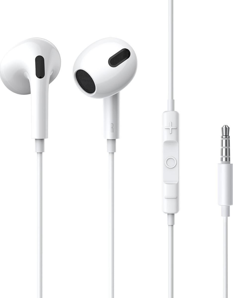 Auriculares Baseus Encok C17 Jack 3.5 mm c/ Microfone / Brancos