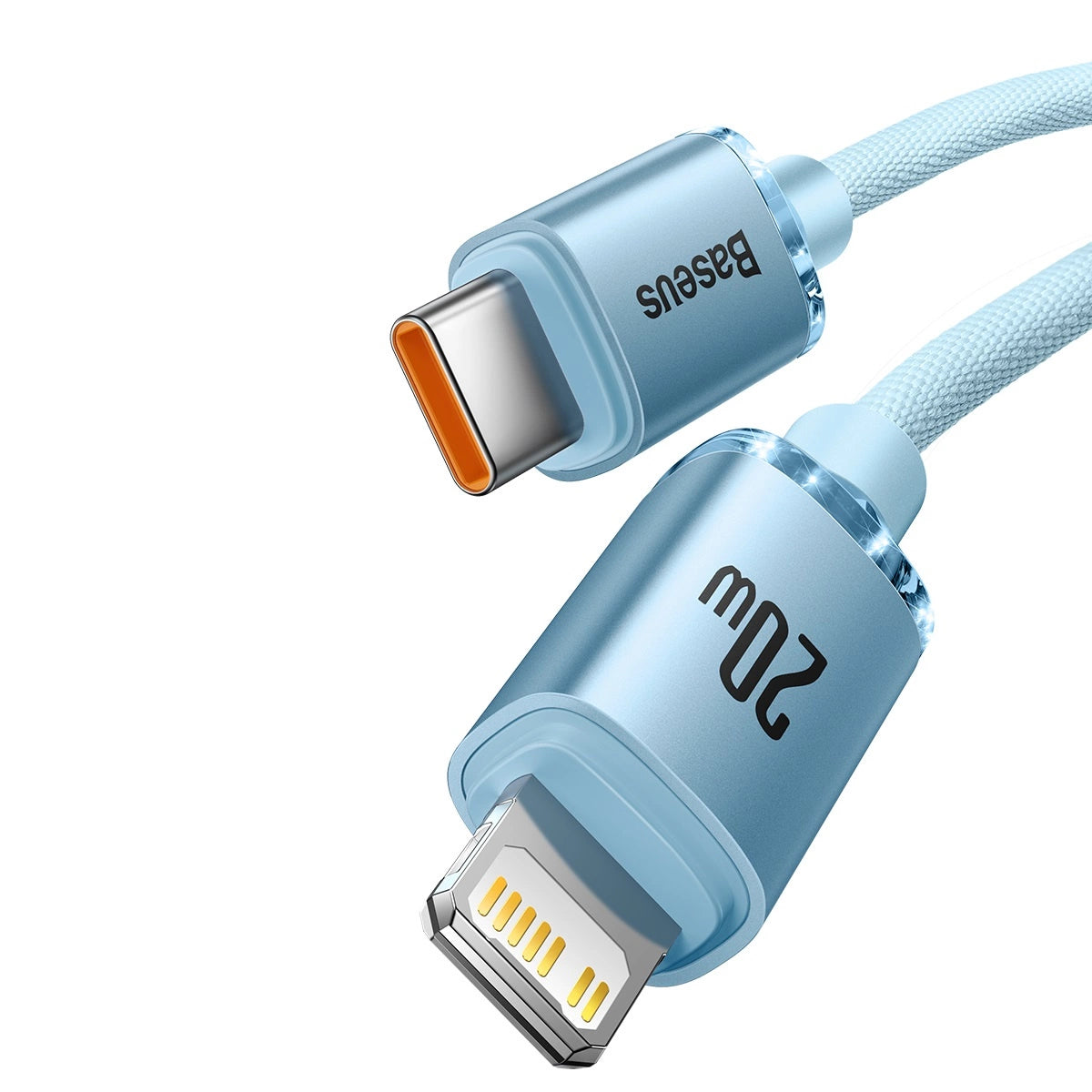Cabo USB-C Baseus Crystal Shine / 20W / 1.2m / Azul