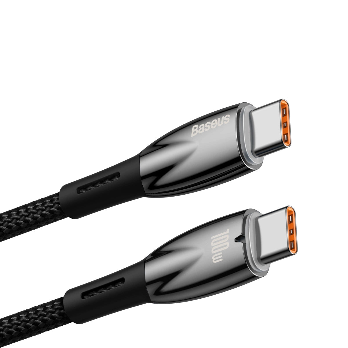 Cabo USB-C para USB-C Baseus Glimmer Series / 100W / 1m / Preto