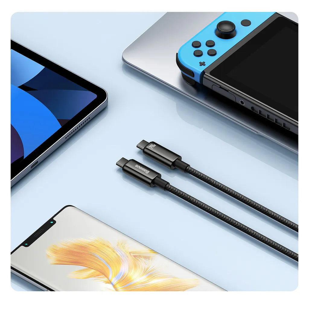 Cabo USB-C para USB-C Baseus Tungsten Gold 240W 2m (Preto)