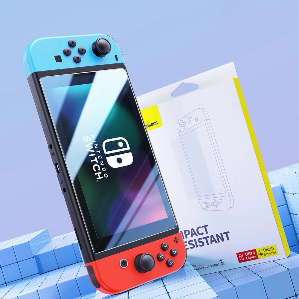 Película de vidro temperado Baseus Crystal para Nintendo Switch OLED 2021
