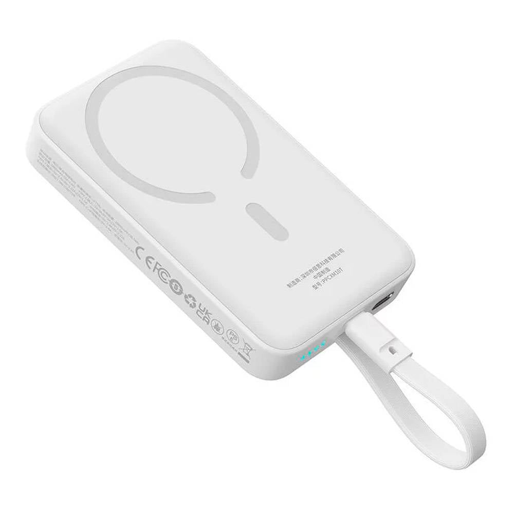 Powerbank Baseus Magnetic Mini Wireless/Wired 10000mAh 30W USB-C (Integrado) Branca