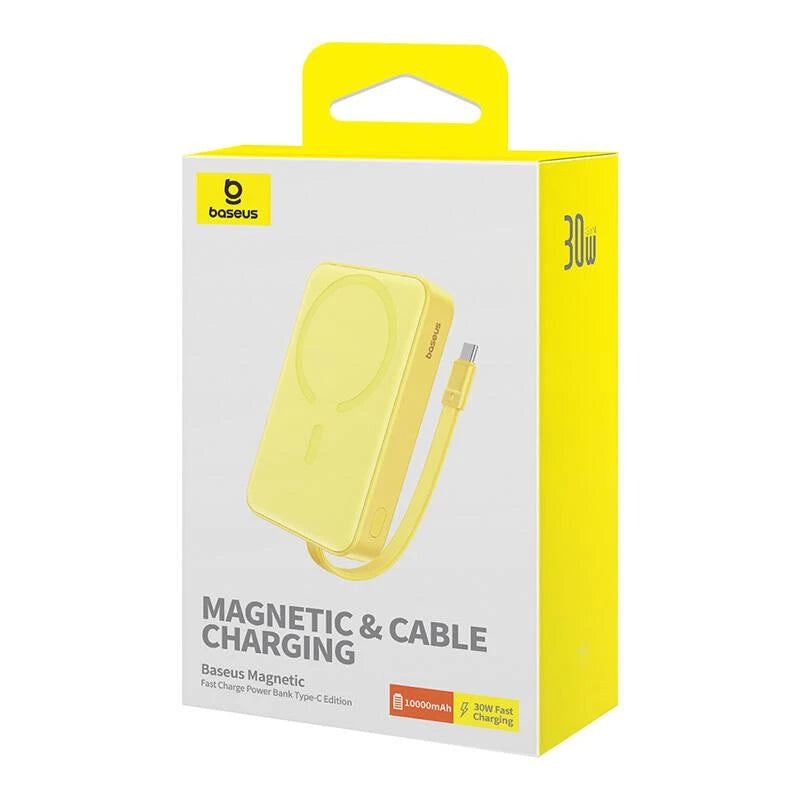 Powerbank Baseus Mini Magnético 10000mAh 30W MagSafe (Amarelo)