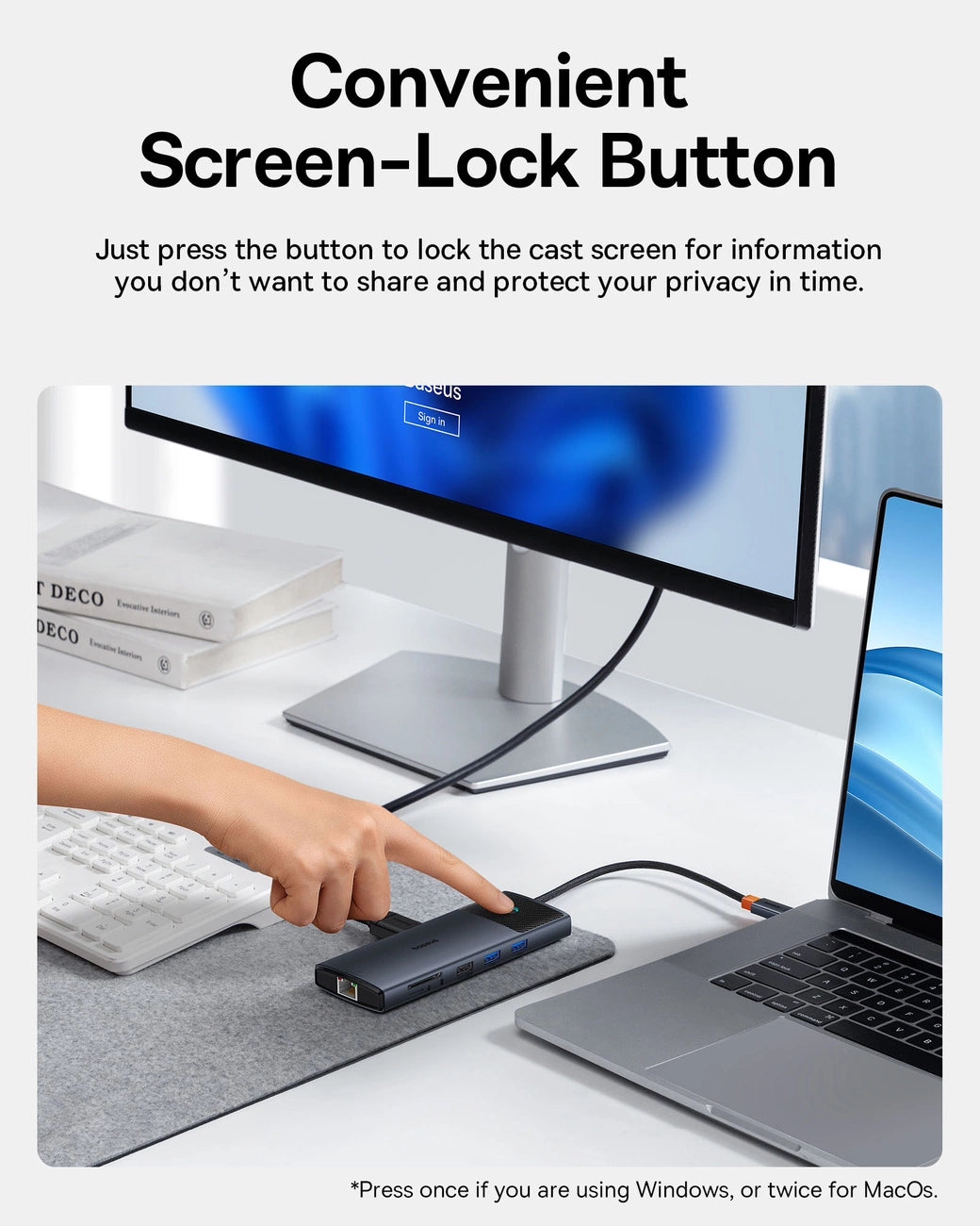 HUB USB-C 11 em 1 Baseus Metal Gleam Série II PD/HDMI/DP/RJ45/SD/TF / Preto