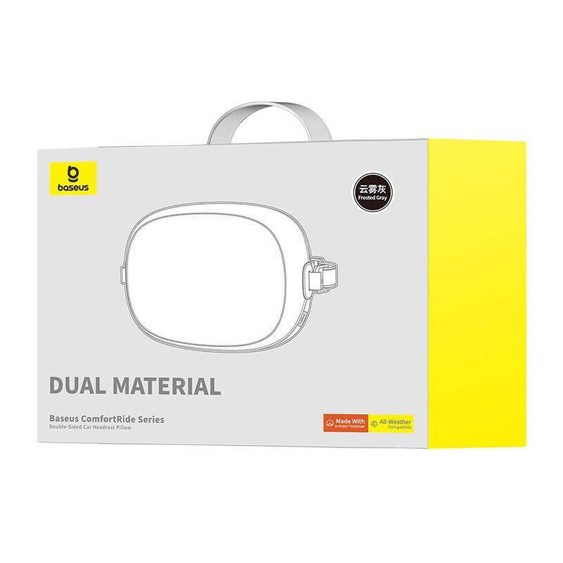 Almofada de Cabeça de Apoio Dupla Face Baseus Comfort Ride (Cinza)