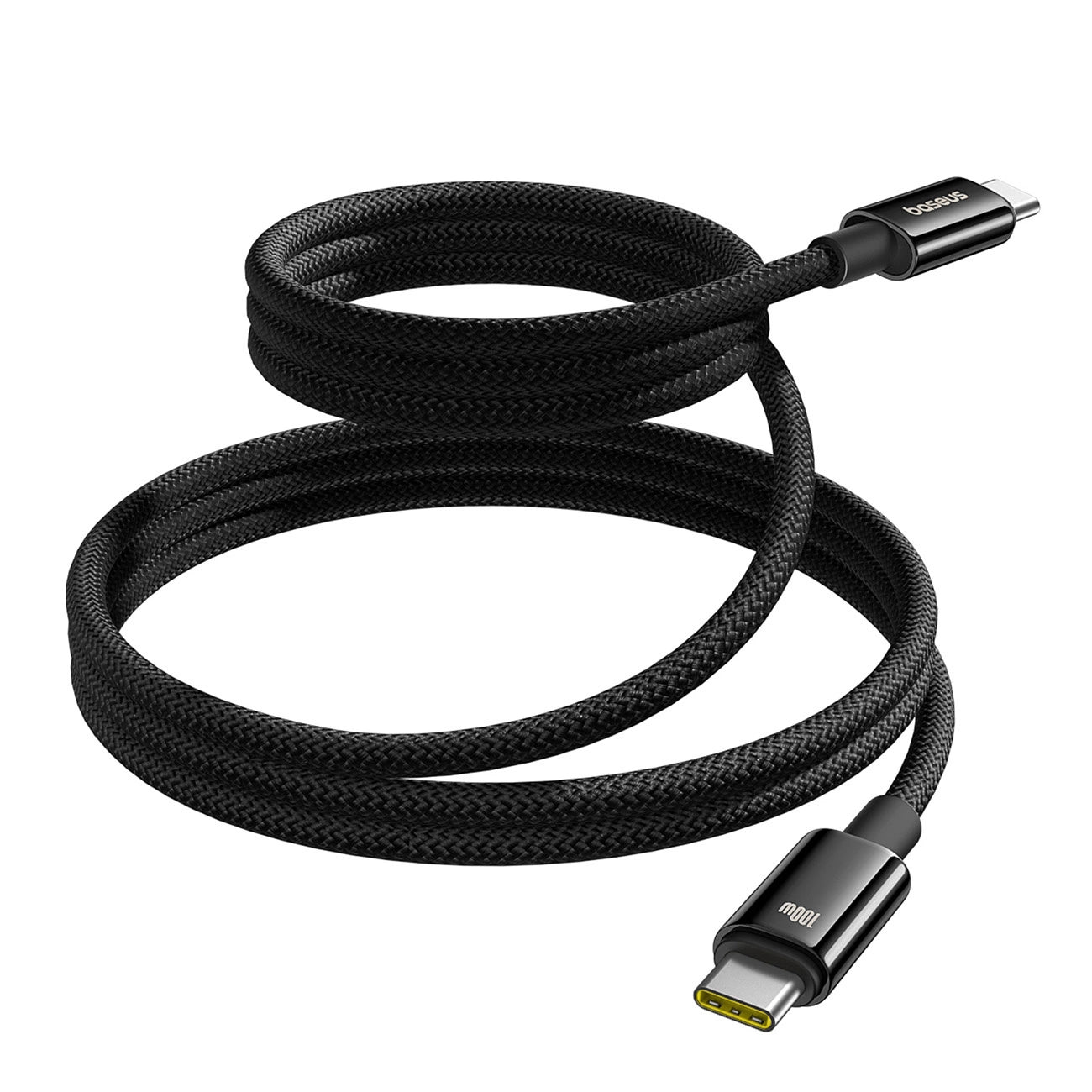 Cabo magnético USB-C para USB-C Baseus 100W / 1m / Tungsténio Ouro / preto