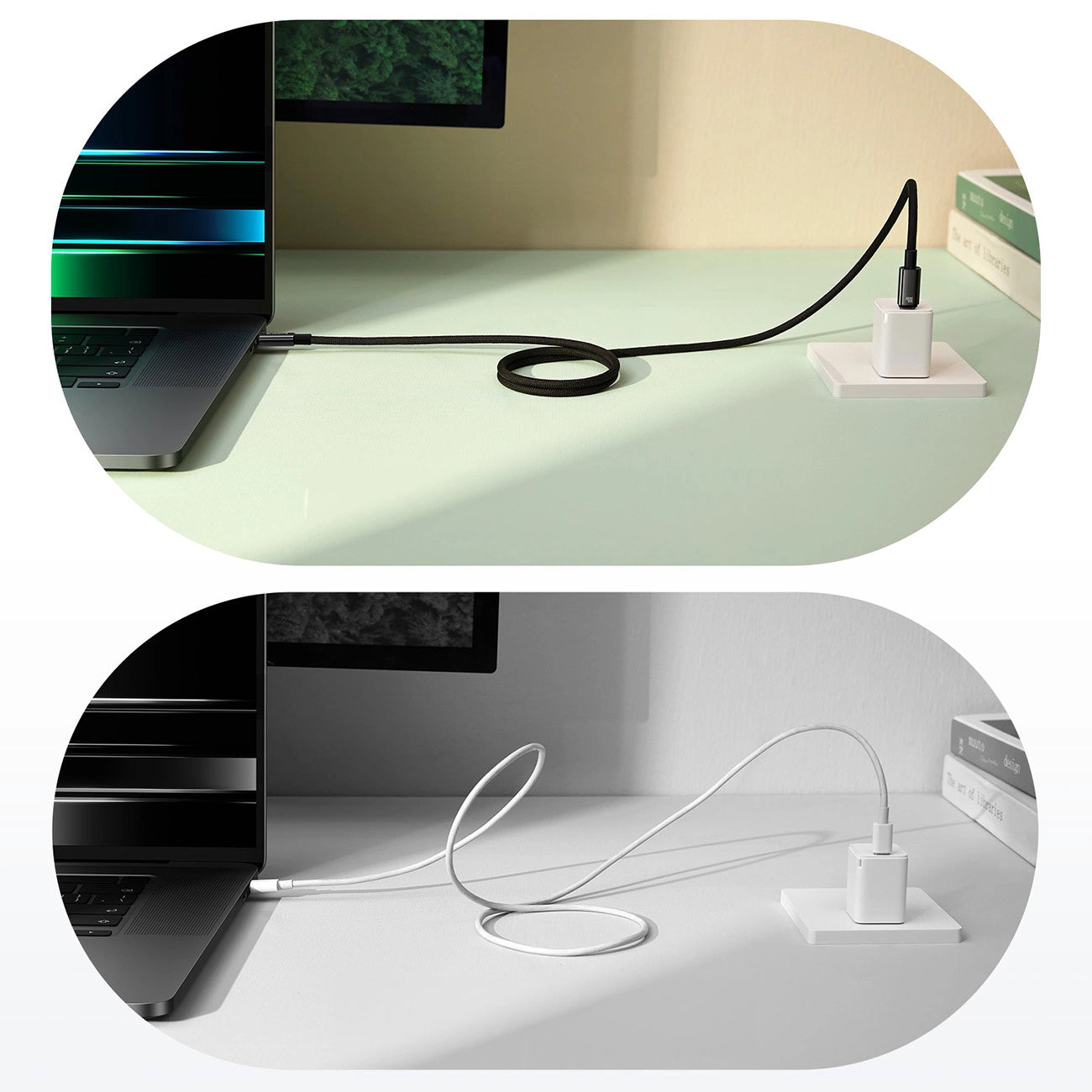 Cabo magnético USB-C para USB-C Baseus 100W / 1m / Tungsténio Ouro / preto