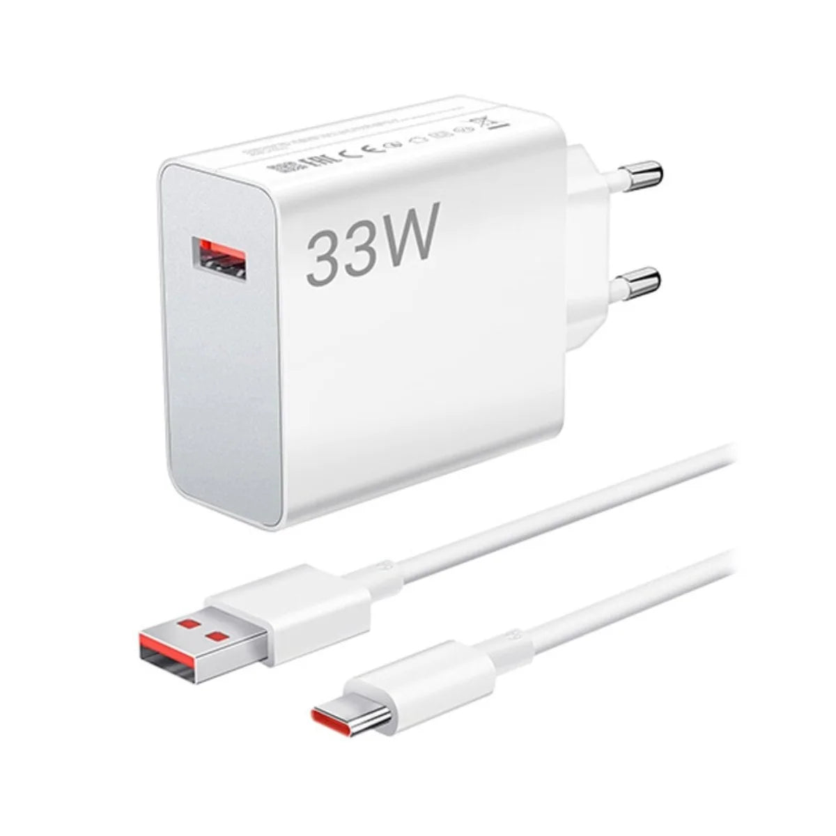 Xiaomi Carregador 33W Charging Combo Type-A 100–240V