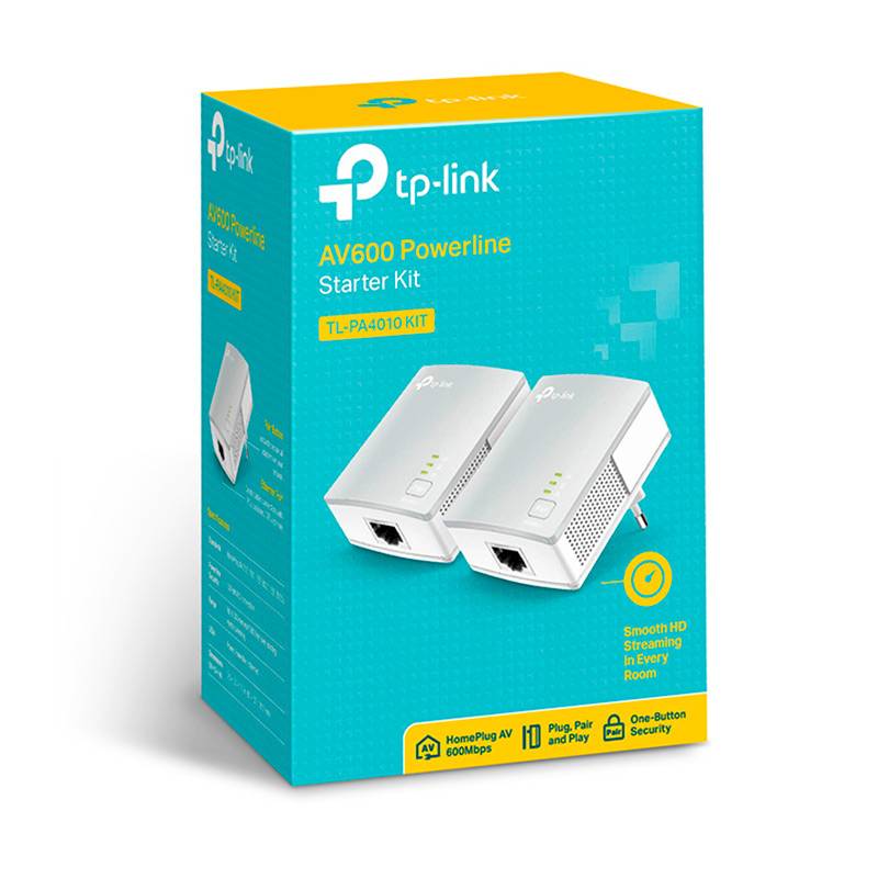 Powerline TP-Link TL-PA4010 KIT AV600 Nano HomePlug AV Fast Ethernet Starter Kit