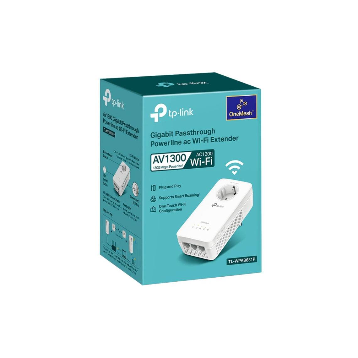 Range Extender TP-Link AV1300 Gigabit Passthrough Powerline AC Wi-Fi Extender