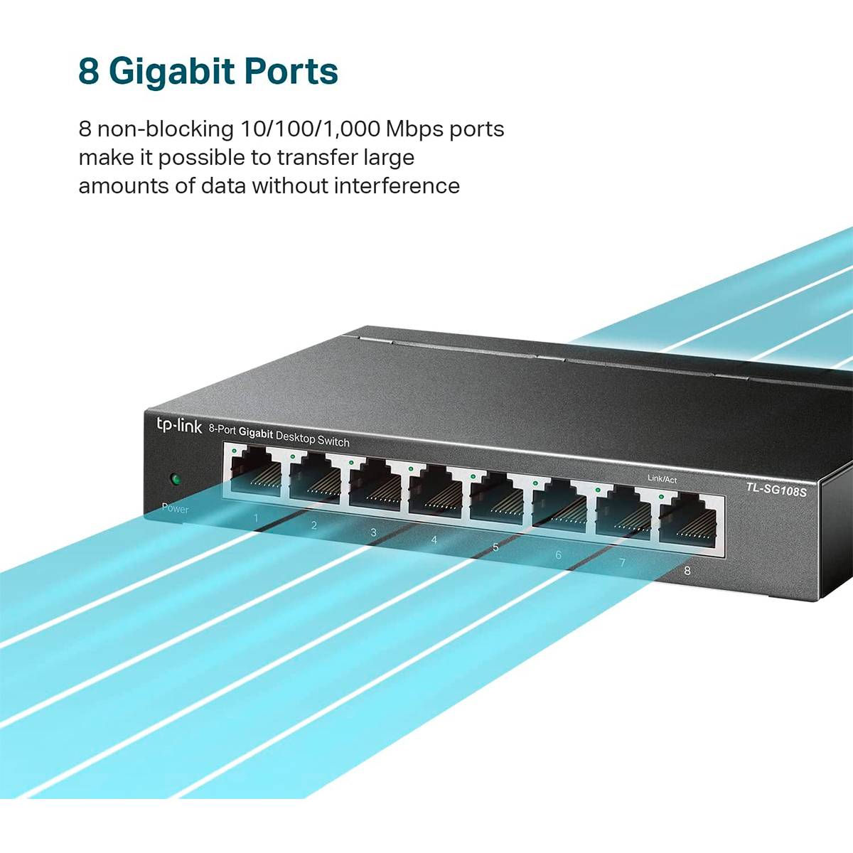 Switch TP-Link TL-SG108S 8 Portas Gigabit