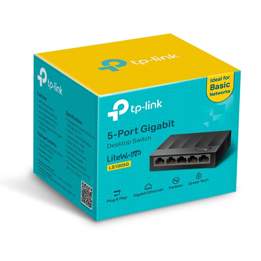 Switch TP-Link TL-LS1005G LiteWave 5 Portas Gigabit UnManaged