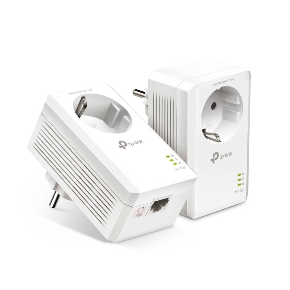 Powerline TP-Link TL-PA7017P KIT AV1000 HomePlug AV2 Gigabit Passthrough Starter Kit