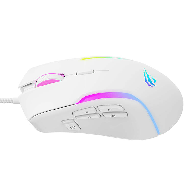 Rato Gaming HAVIT MS1033 RGB 8000 DPI Branco