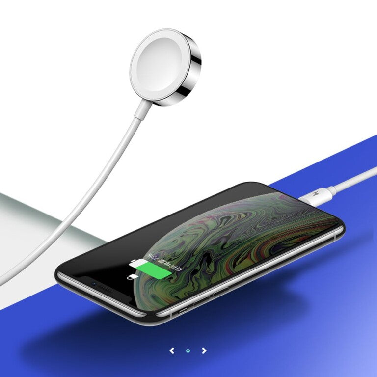 Carregador Indutivo 2 em 1 para Apple Watch / Lightning Joyroom S-IW002S / 1.5m / branco