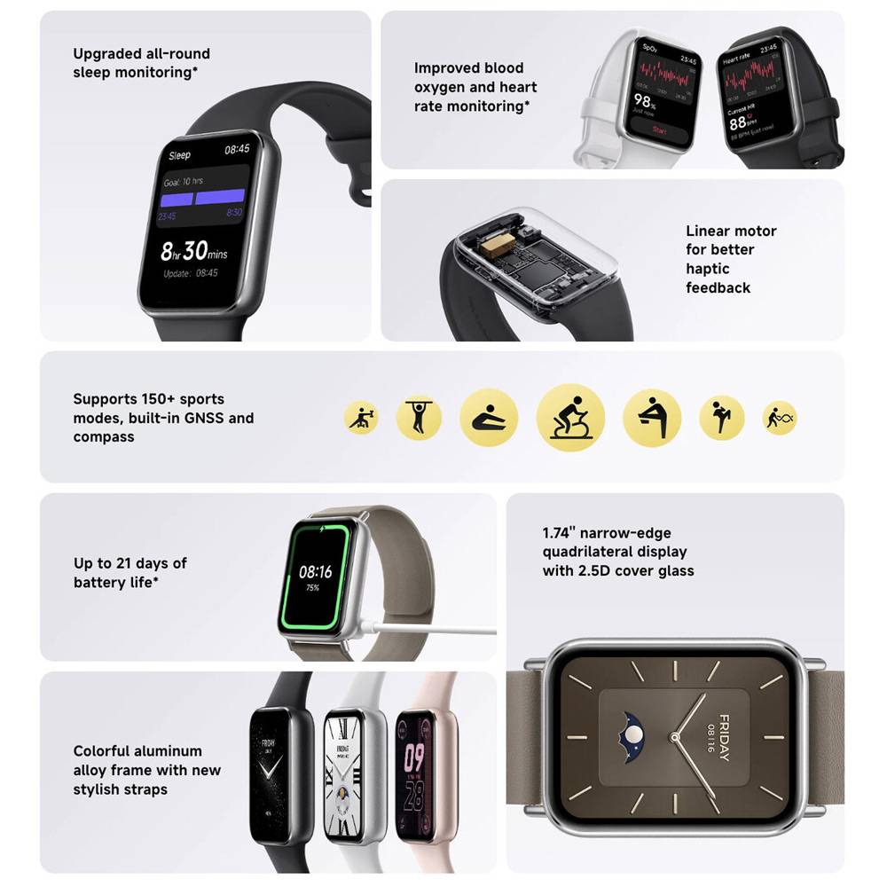 Smartband Xiaomi Mi Band 9 Pro Preta