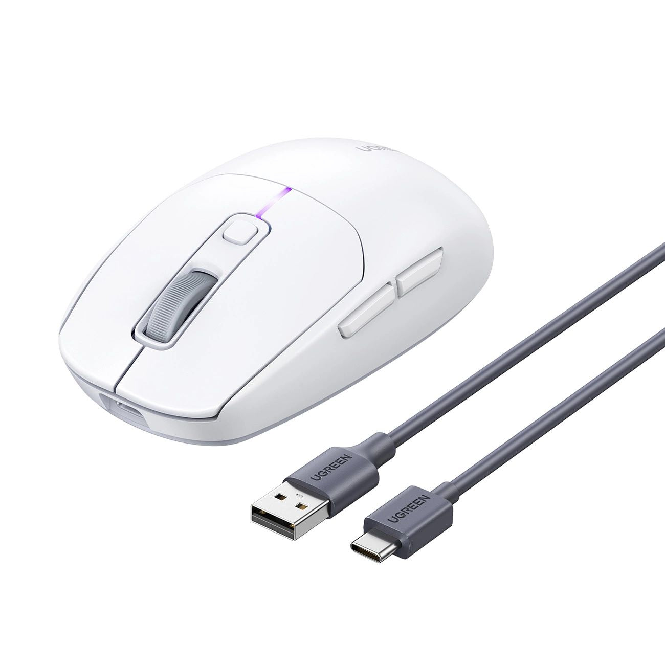 Rato Ugreen MU103 Bluetooth 5.0 / 2.4GHz USB Receiver - Branco