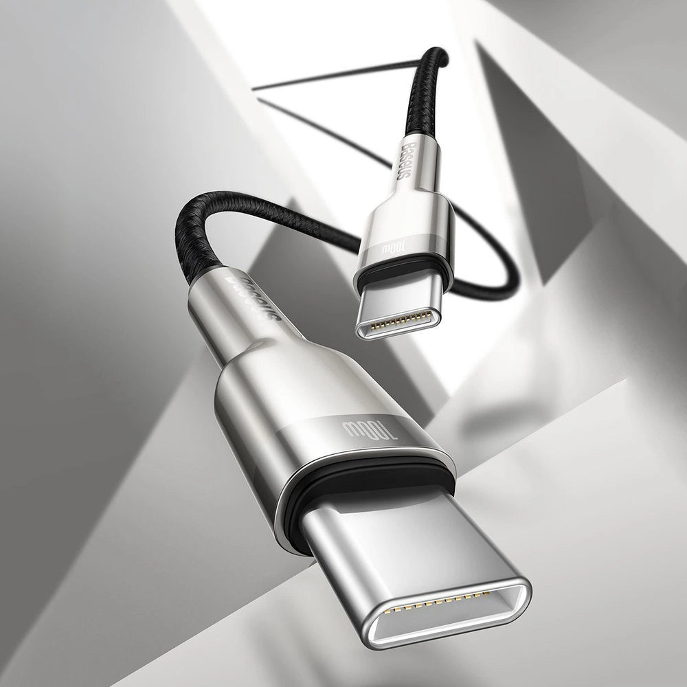 Cabo USB-C para USB-C Baseus Cafule / 100W / 2m / Verde