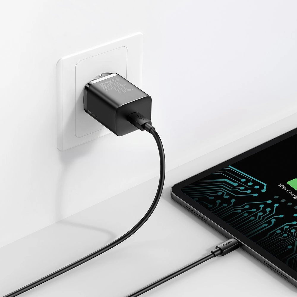 Carregador USB-C Baseus Super Si Quick Charger 1C / 30W / Preto