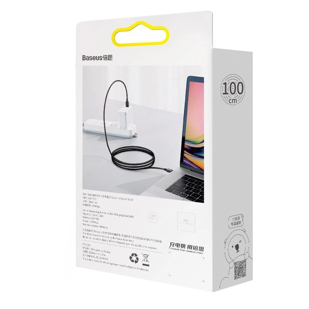 Baseus Superior Series Cabo USB-C para USB-C / 100W / 1m / Preto