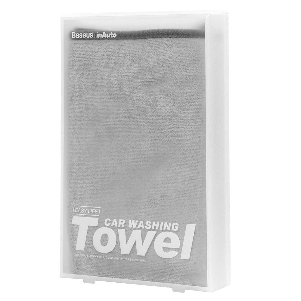 Baseus 2 x toalha de microfibra para lavagem de carro / 40 cm x 80 cm / cinza