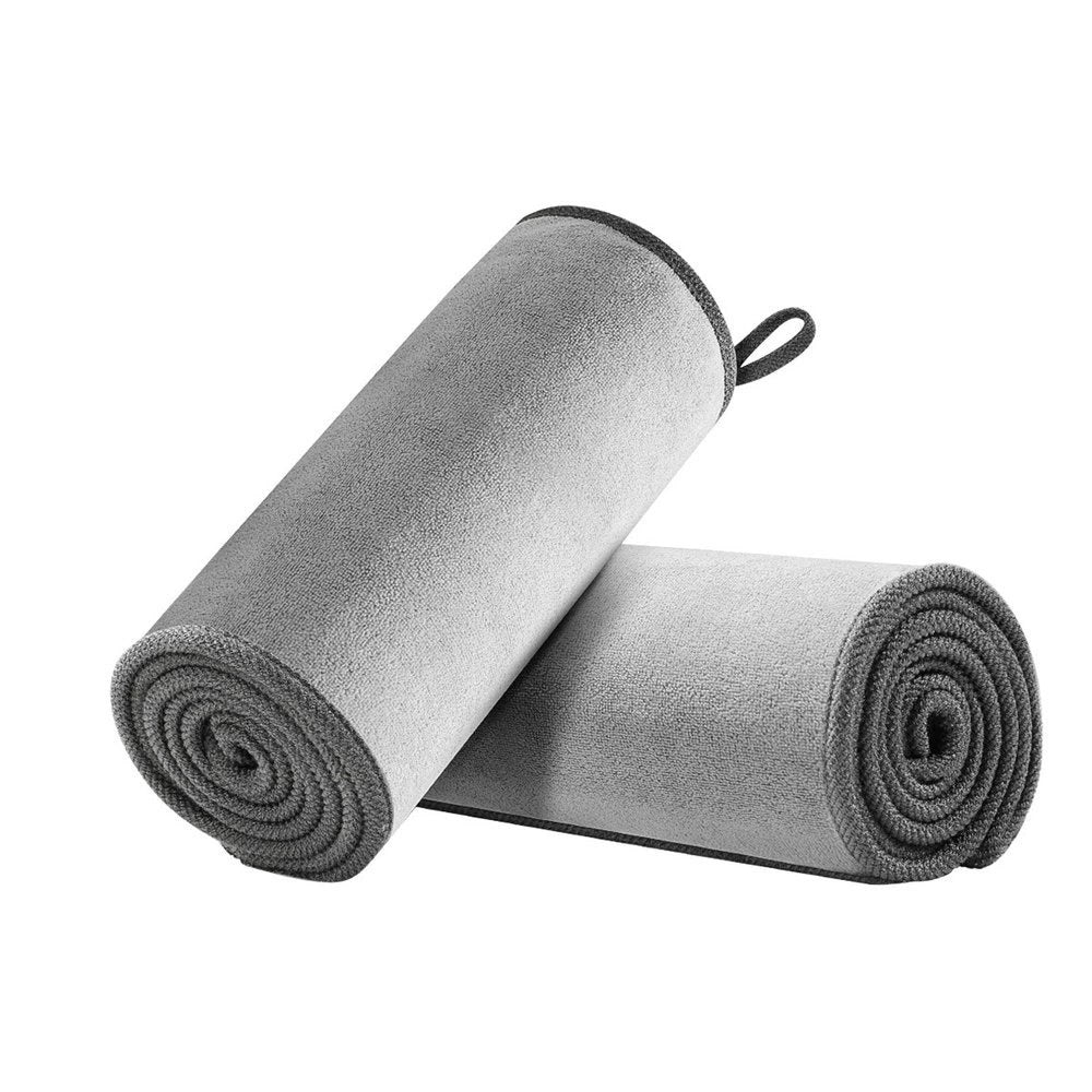 Baseus 2 x toalha de microfibra para lavagem de carro / 40 cm x 80 cm / cinza