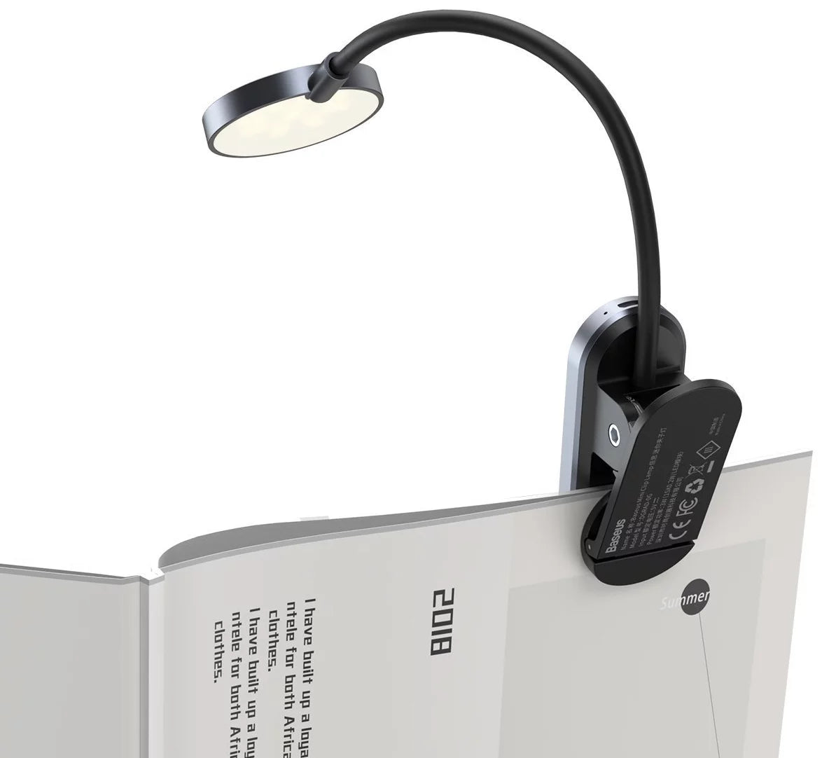 Lâmpada de Leitura Baseus Comfort Mini Clip (Cinza Escuro)