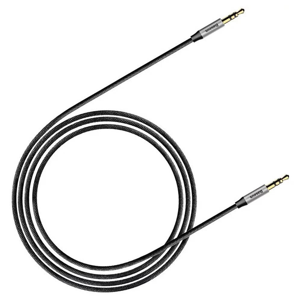 Cabo Extensão de Áudio Baseus Yiven Jack 3.5mm / 1.5m / Preto/Prateado