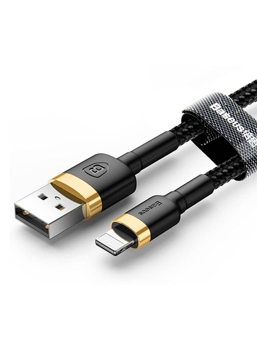 Cabo USB Lightning Baseus Cafule 2.4A 1m (Dourado+Preto)