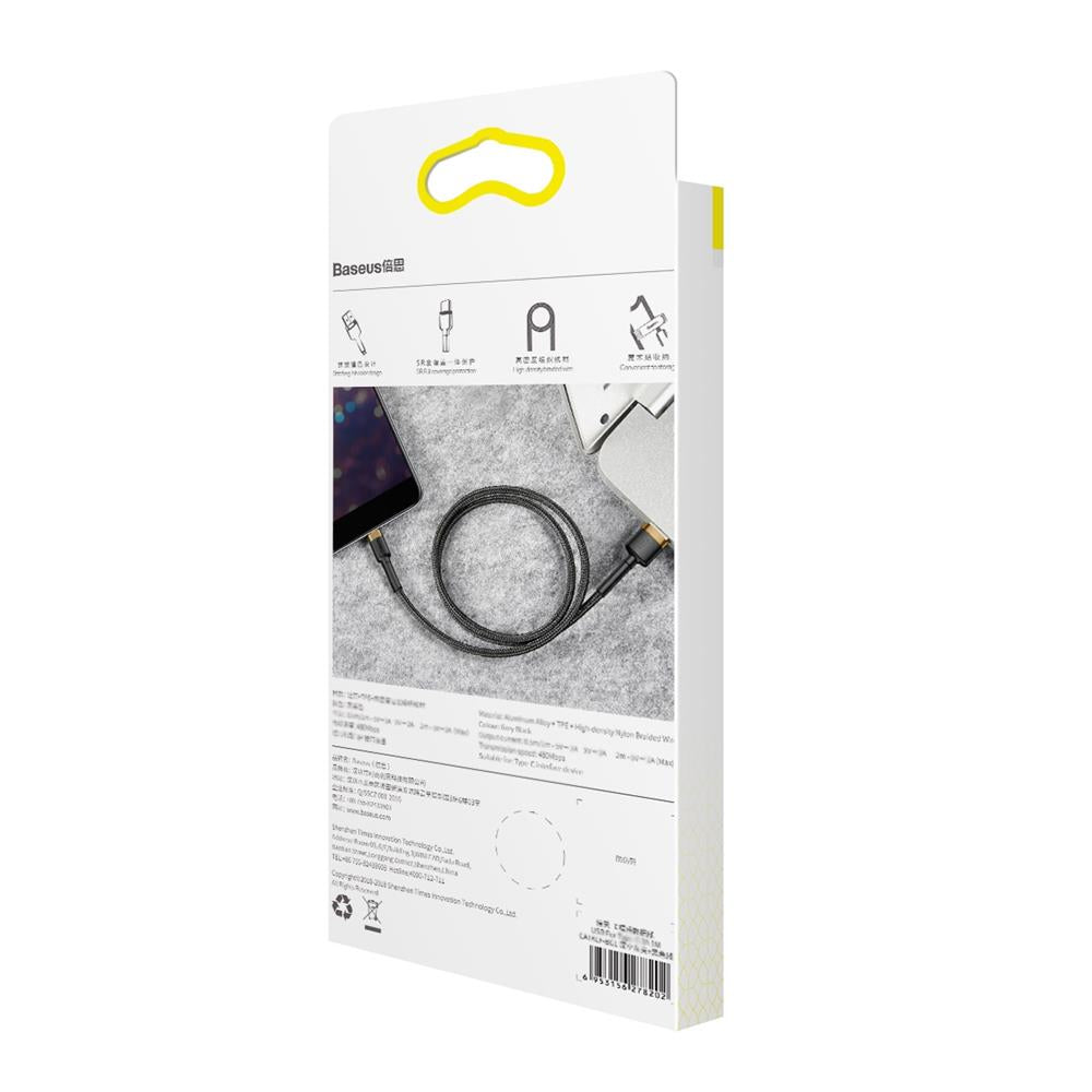Cabo USB Lightning Baseus Cafule 2.4A 1m (Dourado+Preto)