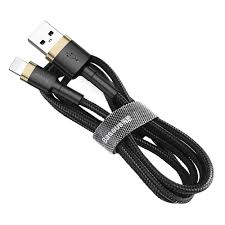 Cabo USB Lightning Baseus Cafule 2.4A 1m (Dourado+Preto)