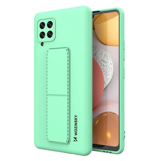 Wozinsky Kickstand Case Silicone Stand Cover for Samsung Galaxy A42 5G Mint_0