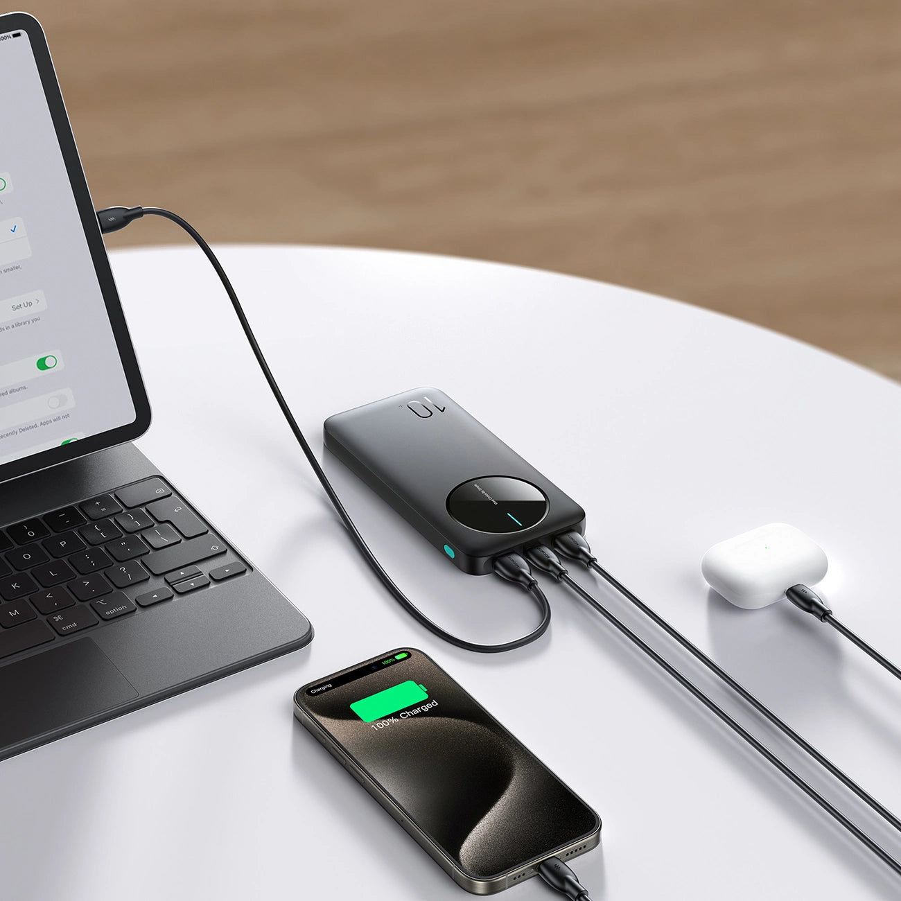 Powerbank Joyroom JR-PBF12 10000mAh 2.4A 2x USB-A 1x USB-C Preta