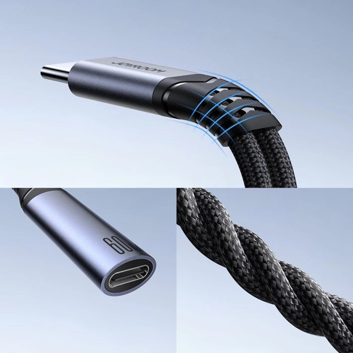 Adaptador 2 em 1 Joyroom SY-C03 / USB-C para 2 x USB-C / Preto