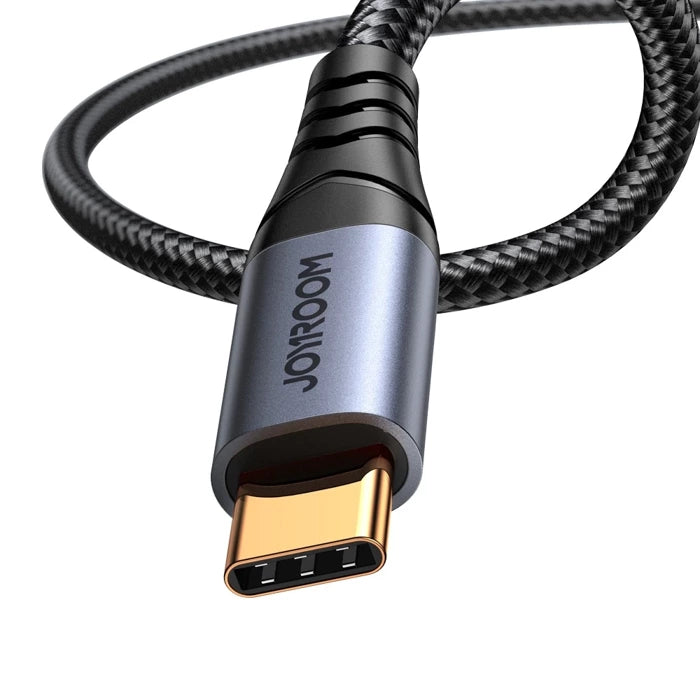 Cabo de áudio Stereo Joyroom SY-A07 / USB-C para AUX 3.5MM mini jack / 1,2m / preto