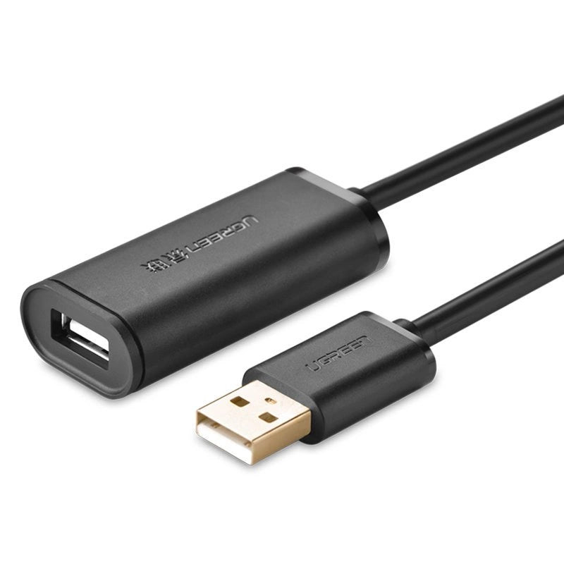 Cabo de extensão USB 2.0 UGREEN / 480 Mbps / 10m / Preto