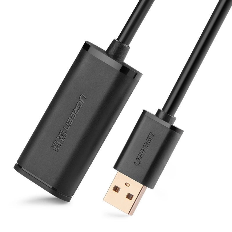 Cabo de extensão USB 2.0 UGREEN / 480 Mbps / 10m / Preto