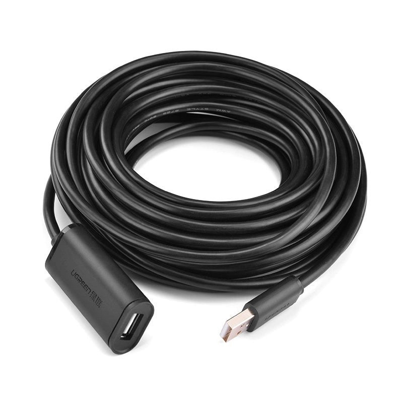 Cabo de extensão USB 2.0 UGREEN / 480 Mbps / 10m / Preto