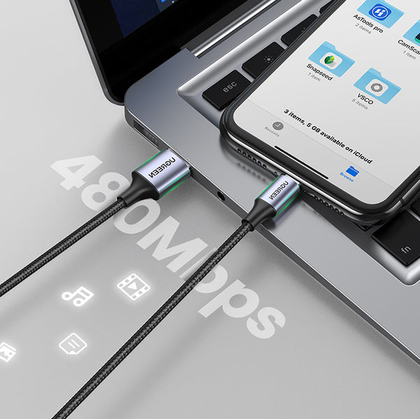 Cabo Ugreen US199 60157 USB-A / Lightning MFi 1.5m - Preto