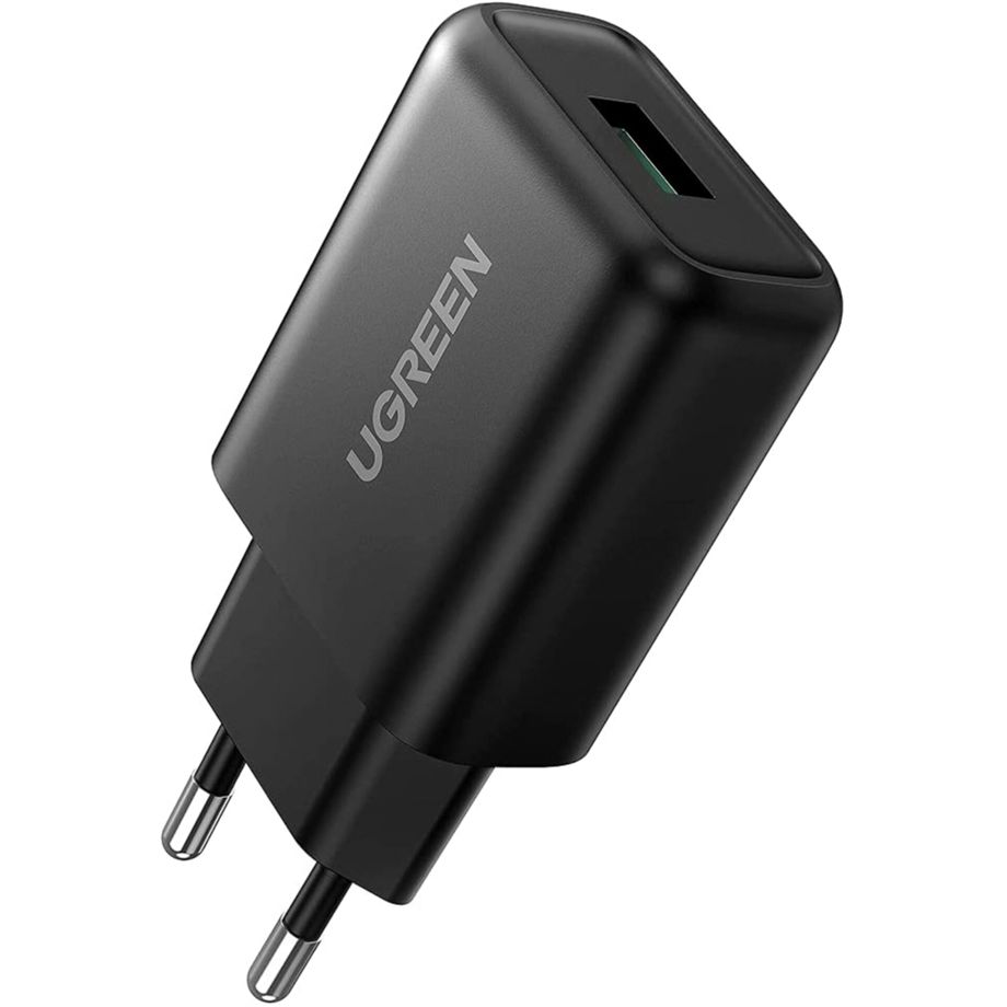 Carregador UGREEN USB-A QC 3.0 18W / Preto / 70273_0