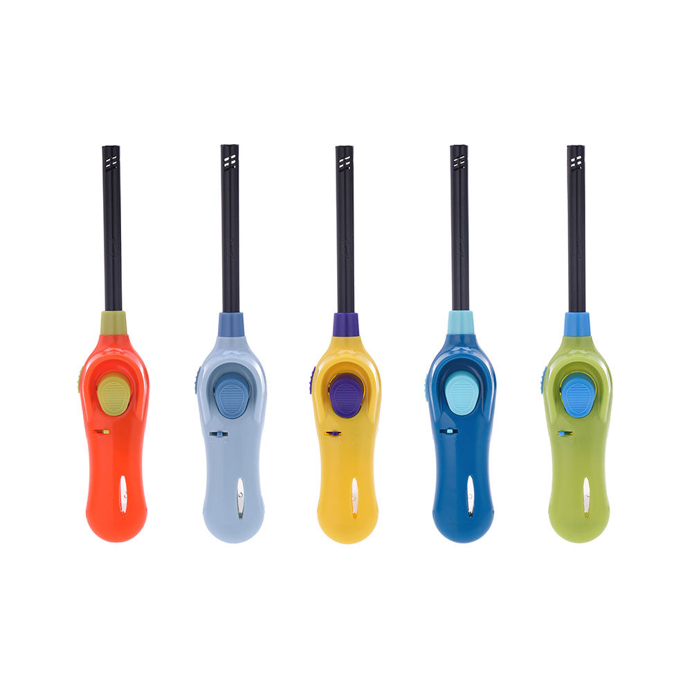 Encendedor electrónico recargable, cuello largo, colores surtidos, blister_0