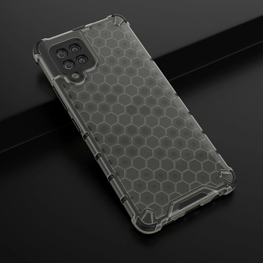 Honeycomb Case armor cover with TPU Bumper for Samsung Galaxy A42 5G black_3
