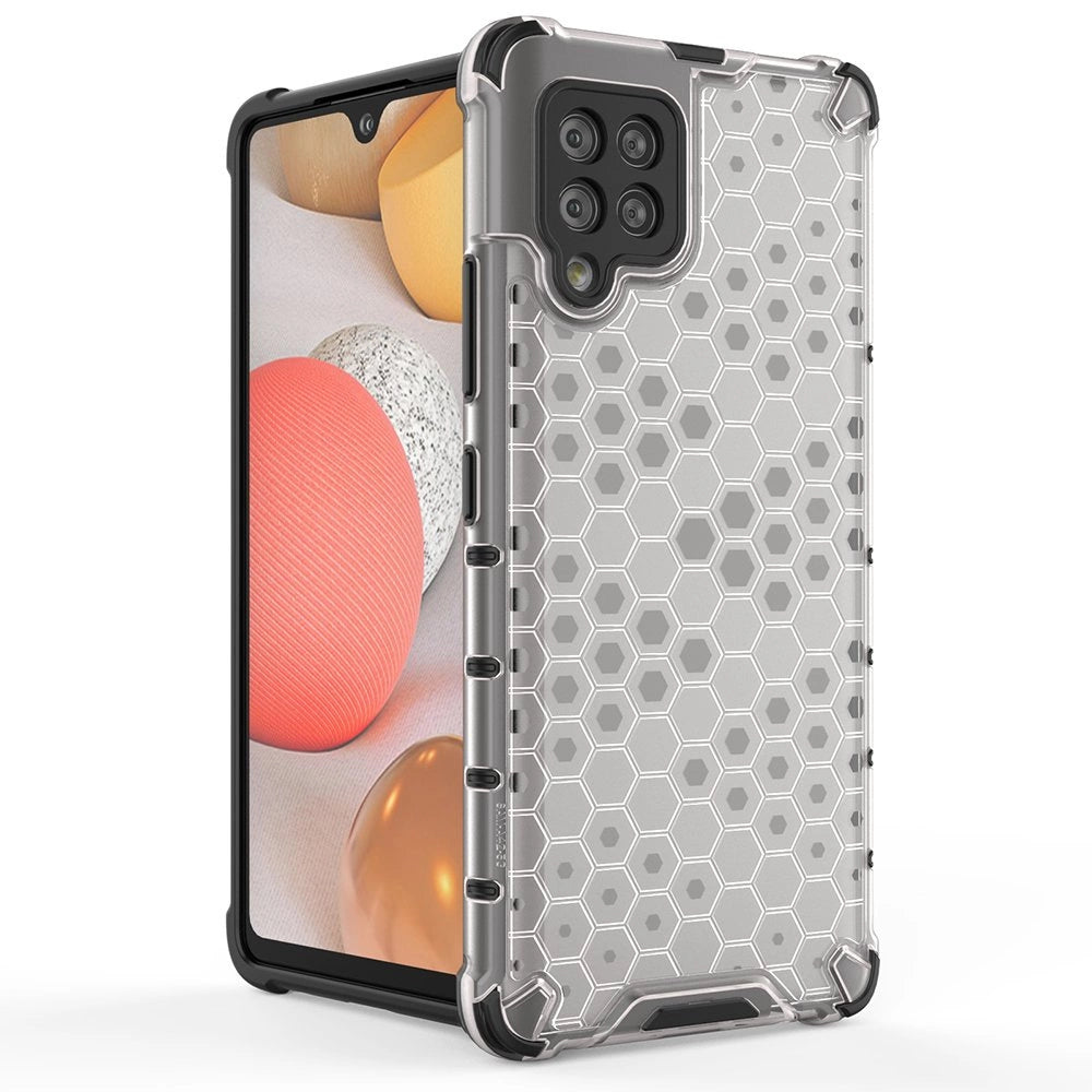Honeycomb Case armor cover with TPU Bumper for Samsung Galaxy A42 5G red_4