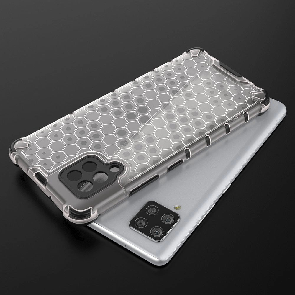 Honeycomb Case armor cover with TPU Bumper for Samsung Galaxy A42 5G red_12